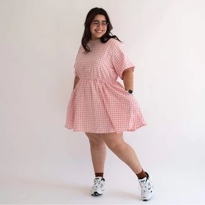 COPY - NWOT Shiny by Nature Cotton Pink Gingham Dress
